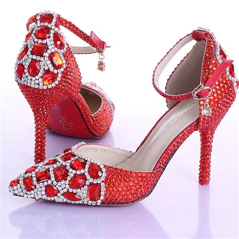 red chanel shoe|Chanel rhinestone shoes.